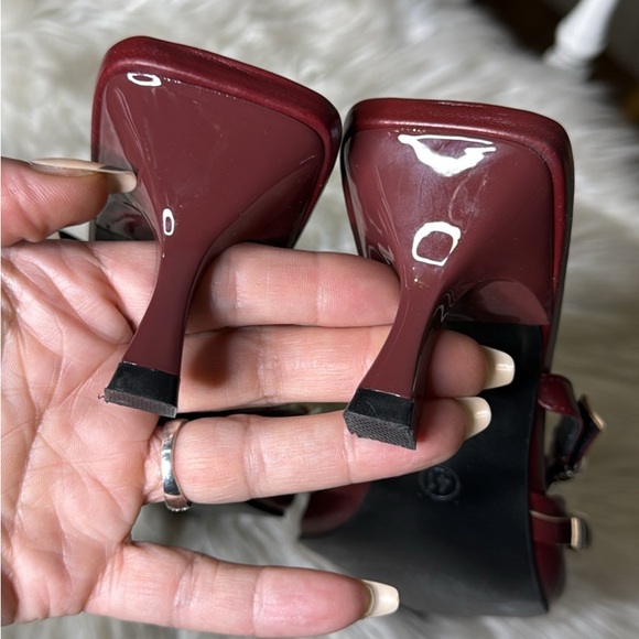 Elegant Burgundy Women's Slip on Kitten Heels - Brand New - Picture 3 of 7